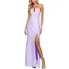 Aqua Womens Strapless Formal Evening Dress In Purple