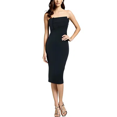 Aqua Womens Strapless Knee-length Cocktail And Party Dress In Black