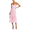 Aqua Stripe Bustier Midi Dress - Exclusive In Multi