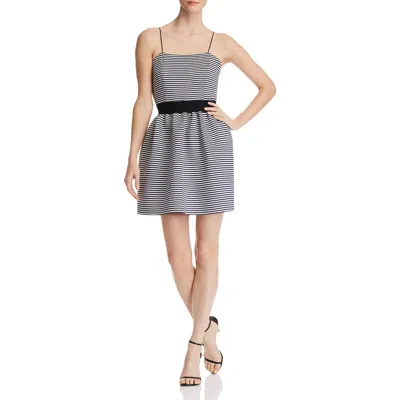 Aqua Womens Striped Scuba Party Dress In Multi