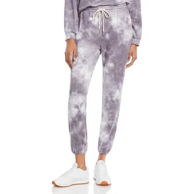 Aqua Womens Tie-dye Cozy Jogger Pants In Purple