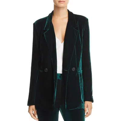Aqua Womens Velvet Double-breasted Blazer In Gold