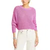 Aqua Waffle Knit Long Sleeve Sweater - Exclusive In Multi