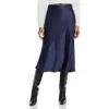 Aqua Midi Slip Skirt - Exclusive In Navy