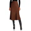 Aqua Midi Slip Skirt - Exclusive In Chocolate