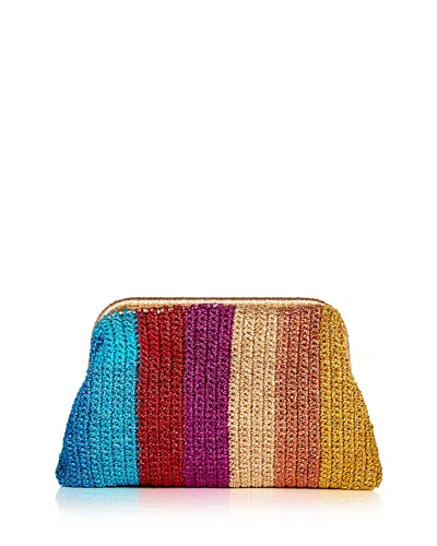 Aqua Woven Clutch - Exclusive In Multi