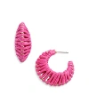 Aqua Woven Hoop Earrings - 100% Exclusive In Pink