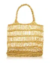Aqua Woven Metallic Tote - Exclusive In Gold