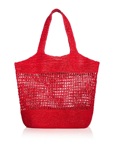 Aqua Woven Straw Tote Bag - Exclusive In Brown
