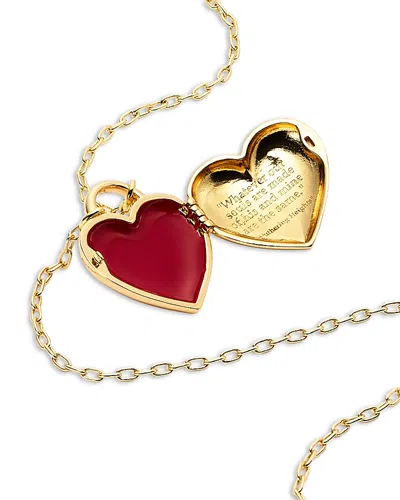Aqua Wuthering Heights Heart Locket Pendant Necklace, 21-23 - Exclusive In Gold