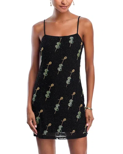 Aqua X Angelica Hicks Dirty Olive Sleeveless Mini Dress - Exclusive In Black