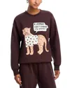 Aqua X Angelica Hicks Leopard Can't Change Its Spots Sweatshirt - Exclusive In Burgundy