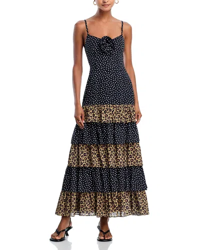 Aqua X Angelica Hicks Leopard Doesn't Change Spots Dress - Exclusive In Black