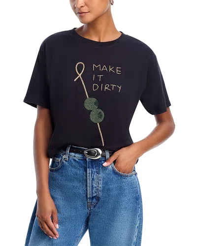 Aqua X Angelica Hicks Make It Dirty Short Sleeve Tee - Exclusive In Black