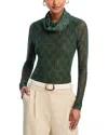 Aqua X Angelica Hicks Mesh Turtleneck - Exclusive In Green