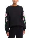 Aqua X Angelica Hicks Rose Graphic Sweatshirt - Exclusive In Black