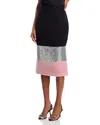 Aqua X Angelica Hicks Sequin Pencil Skirt - Exclusive In Multi