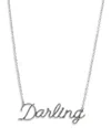 Aqua X Ava Phillippe Ava Darling Script Pendant Necklace, 18-20 - Exclusive In Metallic