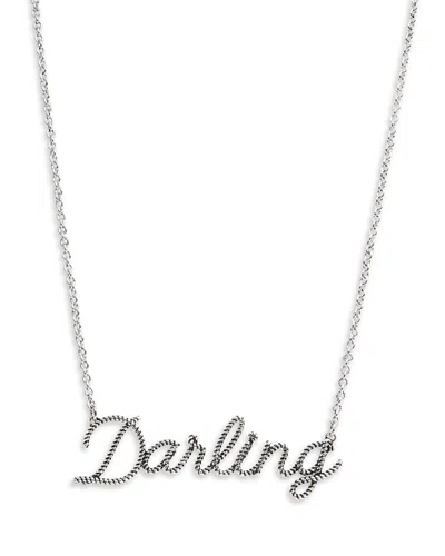 Aqua X Ava Phillippe Ava Darling Script Pendant Necklace, 18-20 - Exclusive In Metallic