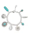 Aqua X Ava Phillippe Ava Mixed Stone Celestial Charm Bracelet - Exclusive In Metallic