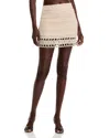 Aqua X Ava Phillippe Crochet Mini Skirt - Exclusive In Neutral