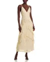 Aqua X Ava Phillippe Embellished V Neck Cami Gown - Exclusive In Yellow