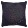 AQUA X KERRI ROSENTHAL LOVE RULES EMBROIDERED PILLOW - EXCLUSIVE