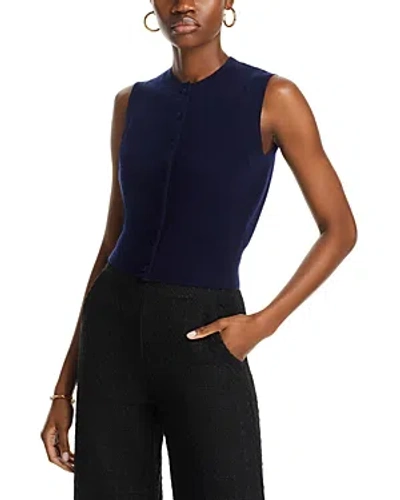 Aqua X Liat Baruch Cashmere Crewneck Sleeveless Cropped Sweater - 100% Exclusive In Peacoat