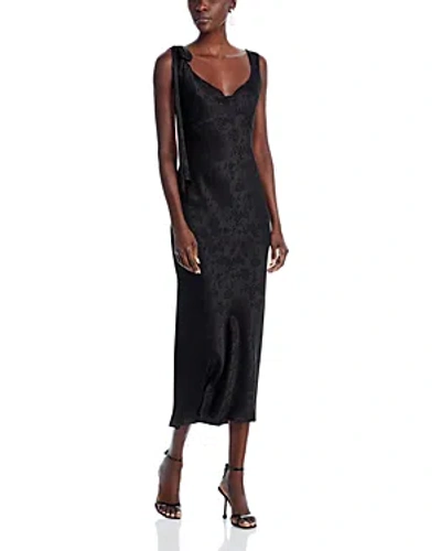 Aqua X Liat Baruch Silk Jacquard Maxi Dress - 100% Exclusive In Black