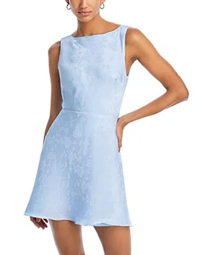Aqua X Liat Baruch Silk Jacquard Mini Dress - 100% Exclusive In Blue Ice
