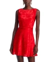 Aqua X Liat Baruch Silk Jacquard Mini Dress - 100% Exclusive In Red