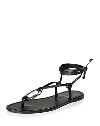 Aqua X Liat Baruch Women's Ilria Ankle Tie Strappy Thong Sandals - 100% Exclusive In Black