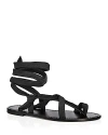Aqua X Liat Baruch Women's Yasmin Ankle Tie Strappy Toe Ring Sandals - 100% Exclusive In Black