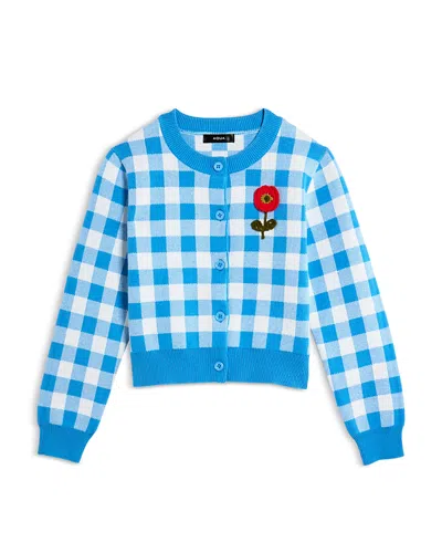 Aqua X Lisa Says Gah Girls' Checked Cardigan, Little Kid, Big Kid - Exclusive In Multi