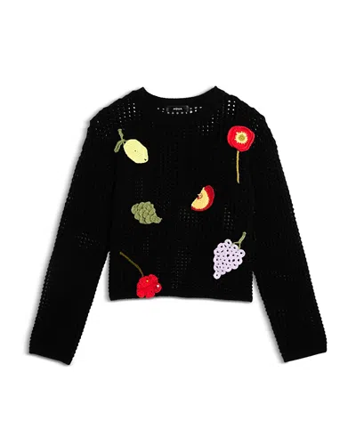 Aqua X Lisa Says Gah! Girls' Long Sleeved Top, Big Kid - Exclusive In Black