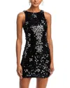 Aqua X Salvo Rizza Sequin Mini Dress - Exclusive In Black