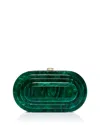 Aqua X Wicked Acetate Clutch - Exclusive In Emerald