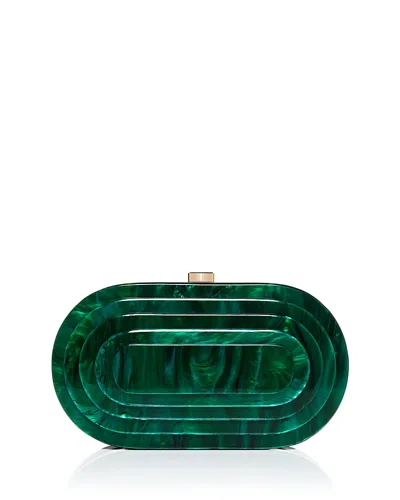 Aqua X Wicked Acetate Clutch - Exclusive In Emerald