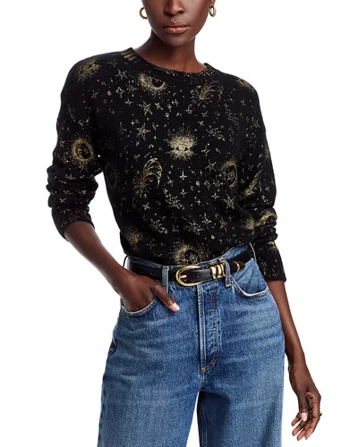 Aqua X Wicked Cashmere Astrological Crewneck Sweater - Exclusive In Black Multi