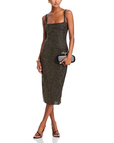 Aqua X Wicked Embellished Column Dress - Exclusive In Black