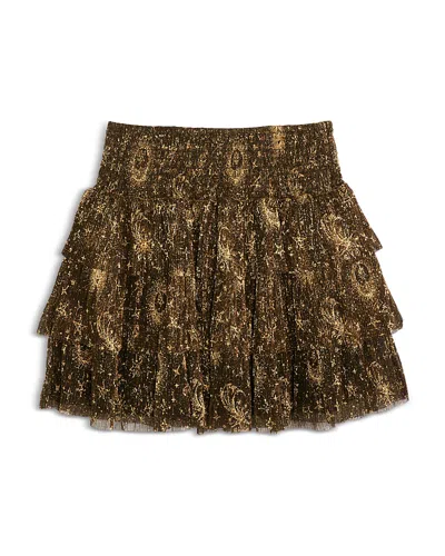 Aqua X Wicked Girls' Tiered Skirt, Big Kid - Exclusive In Black