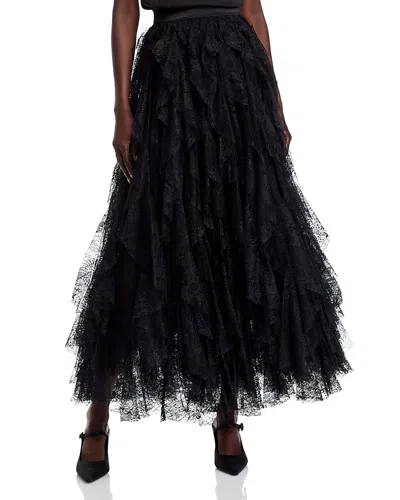Aqua X Wicked Lace Maxi Skirt - Exclusive In Black