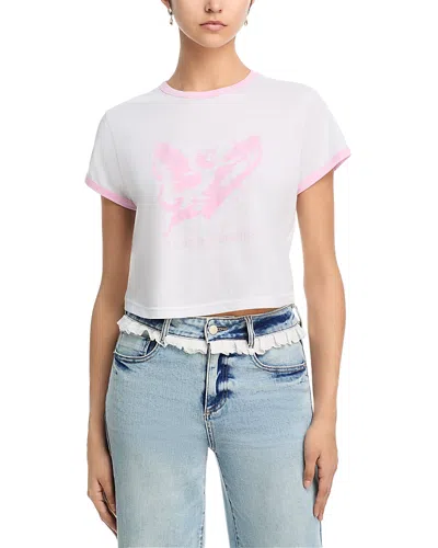 Aqua X Wuthering Heights Cherub Crewneck Baby Tee - Exclusive In White