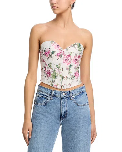 Aqua X Wuthering Heights Embroidered Corset Top - Exclusive In Multi