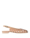 Aquaclara Woman Ballet Flats Blush Size 8 Leather In Pink