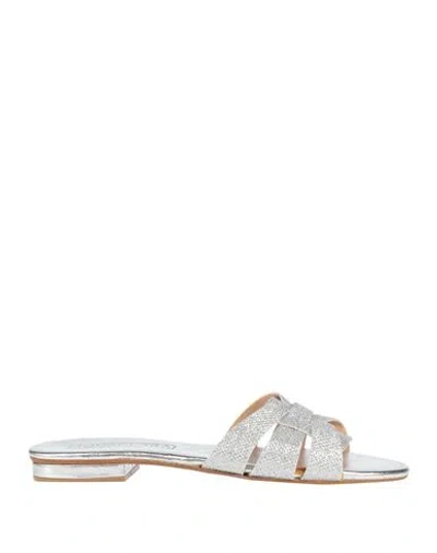 Aquaclara Woman Sandals Silver Size 8 Leather
