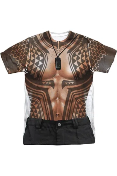 Aquaman Movie Aquaman Tattoos Short Sleeve Adult Poly Crew Tee / T-shirt In Brown