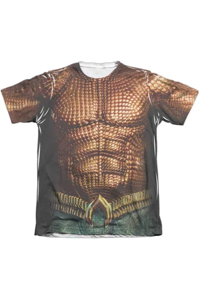 Aquaman Movie Aquaman Uniform Adult Poly/cotton Short Sleeve Tee / T-shirt In Beige