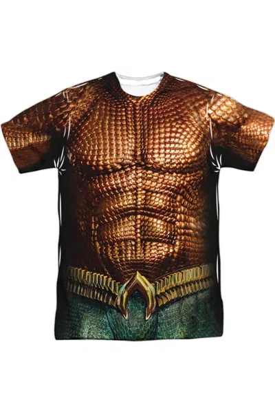 Aquaman Movie Aquaman Uniform Short Sleeve Adult Poly Crew Tee / T-shirt In Brown