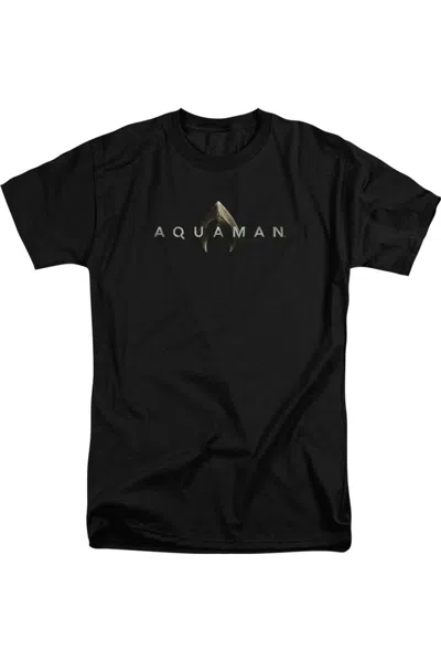 Aquaman Movie Logo Short Sleeve Adult Tall Tee / T-shirt In Black